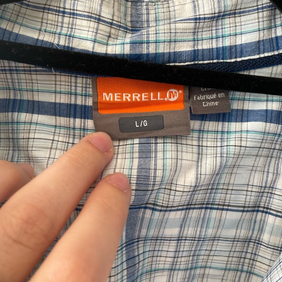 Merrell plaid button down - Picture 2 of 9